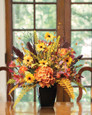 Autumn Hydrangea & Black-Eyed Susan Faux Flower Centerpiece By Petals.
