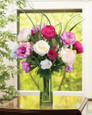 Peony Garden Faux Flower Arrangement in Mixed Colors.