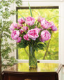 Peony Garden Faux Flower Arrangement in Pink.