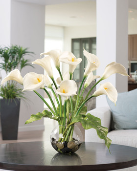 Calla Lilies Faux Flower Arrangement, by Petals.