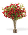 Lavish Rambling Roses Silk Flower Arrangement in Red, by Petals.