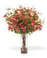 Lavish Rambling Roses Silk Flower Arrangement in Rose Pink, by Petals.