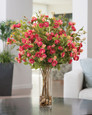 Lavish Rambling Roses Silk Flower Arrangement in Rose Pink, by Petals.