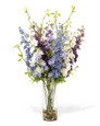 Delightful Delphiniums Silk Flower Arrangement, by Petals.