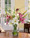 Calla lily & Rubrum Lily Silk Flower Bouquet romantic silk centerpiece set in 7" tall glass vase
