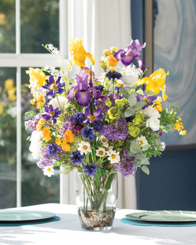 Mixed Iris Profusion<br>Faux Flower Arrangement