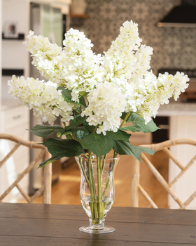 White Hydrangea Harmony Faux Flower Arrangement