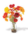 Poppy Plentitude Faux Flower Arrangement, by Petals.