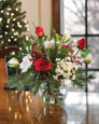 Magnolia & Rose Silk Flower Centerpiece, By Petals.