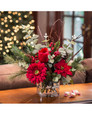 Daisy, Tulip & Poinsettia Silk Flower Centerpiece