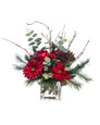 Daisy, Tulip & Poinsettia Silk Flower Centerpiece