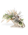 Champagne Elegance Faux Holiday Sleigh Arrangement