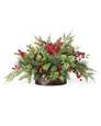 Pine, Berry & Cedar Medium Artificial Holiday Centerpiece