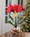 Red Amaryllis Accent Silk Flower Holiday Design