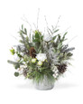 White Winter Artificial Holiday Arrangement, By Petals.