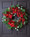 Plush Velvet Poinsettia, Pine & Berries Artificial Christmas Holiday Teardrop
