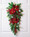 Plush Velvet Poinsettia, Pine & Berries Artificial Christmas Holiday Teardrop