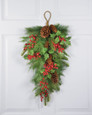 Pine, Berry & Cedar Artificial Holiday Teardrop