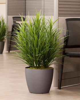 lifelike lush 34" tall silk grass plant