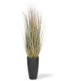 Coastal grass silk planter offers a natural-look of wild grasses in shades of green and a touch of straw by Petals.