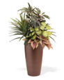 Mango, Dracaena & Begonia Faux Foliage Planter, by Petals.