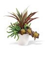 Yucca, Cactus & Echeveria Mixed Faux Foliage Planter, by Petals.