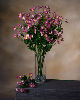 Lavender/Purple Baby Cosmos Silk Flower Stem