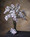 Cream/Purple Artificial Phalaenopsis Orchid Stem