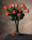 Salmon Peach Rose Bud Silk Flower Stem