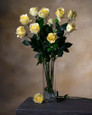 Yellow Rose Bud Silk Flower Stem