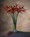 Red Faux Heliconia Flower Stem