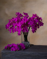 Lavender Mini Phalaenopsis Orchid Artificial Foliage Stem