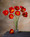 Orange Poppy Silk Flower Stem Spray