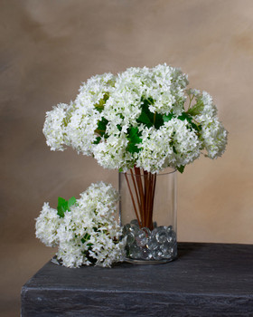 Cream Snowball Hydrangea Silk Flower Bundle