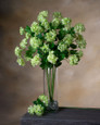 Light Green Snowball Hydrangea Silk Flower Stem Spray