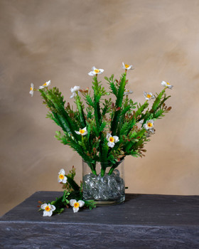14" Faux Cactus Stem with Flower