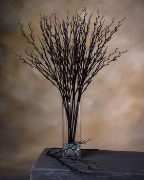 30" Faux Twig Foliage Stem Spray in Natural Brown and Black.