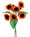 Flame Artificial Mini Sunflower Bundle