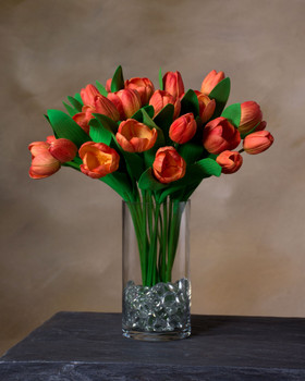 Faux Tulip Bundle in Coral.