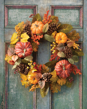 Pumpkins & Berries Autumn Wreath