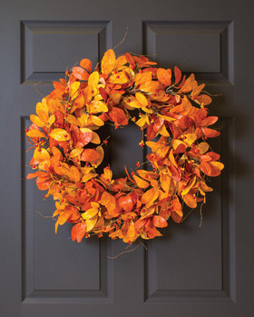 Laurel & Bittersweet Faux Foliage Autumn Wreath